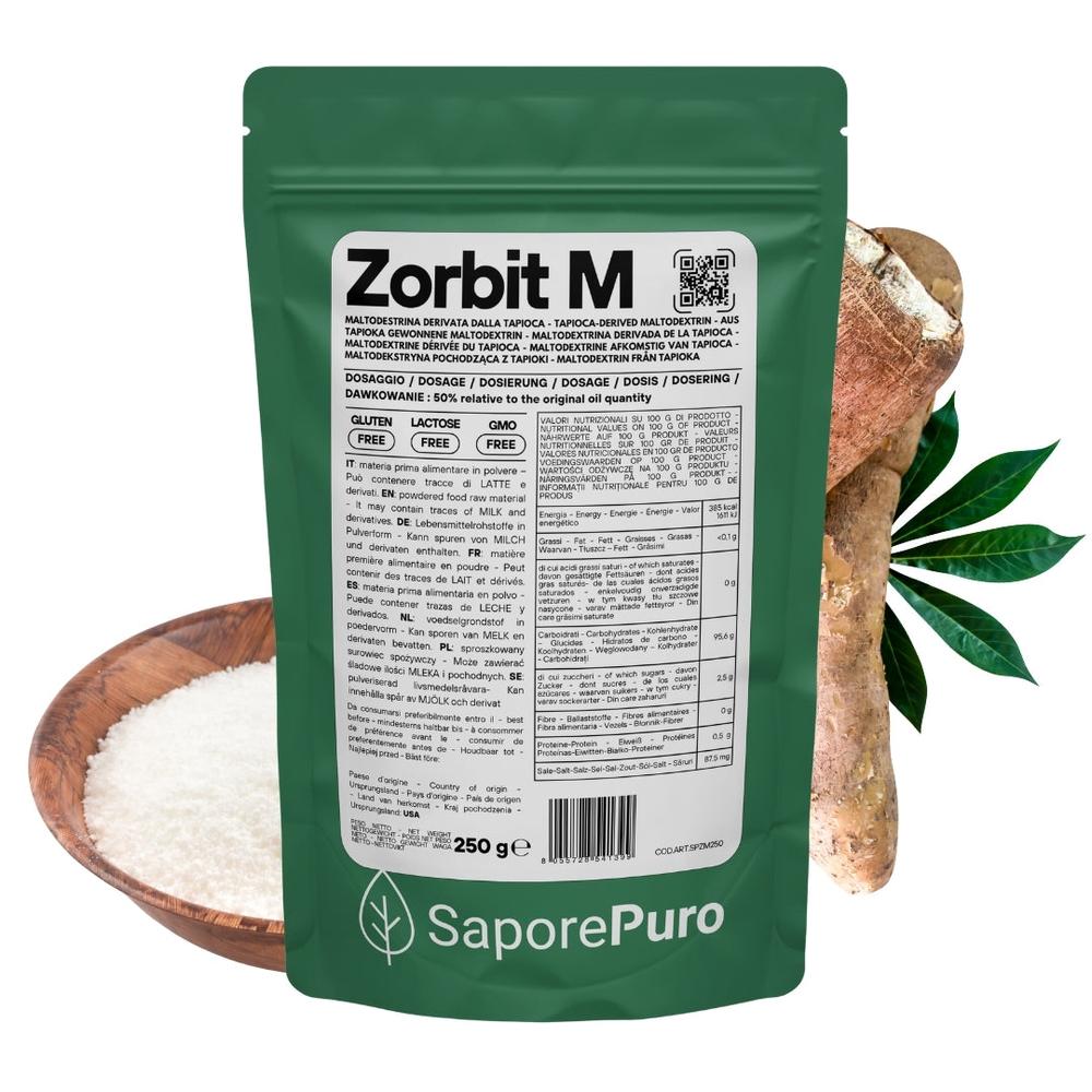 Amido modificato di tapioca Zorbit M di SaporePuro, maltodestrina derivata dalla tapioca, in confezione da 1 kg.